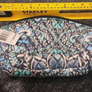 Vera Bradley Grand Travel Cosmetic Bag Blue Island Medallion NWT